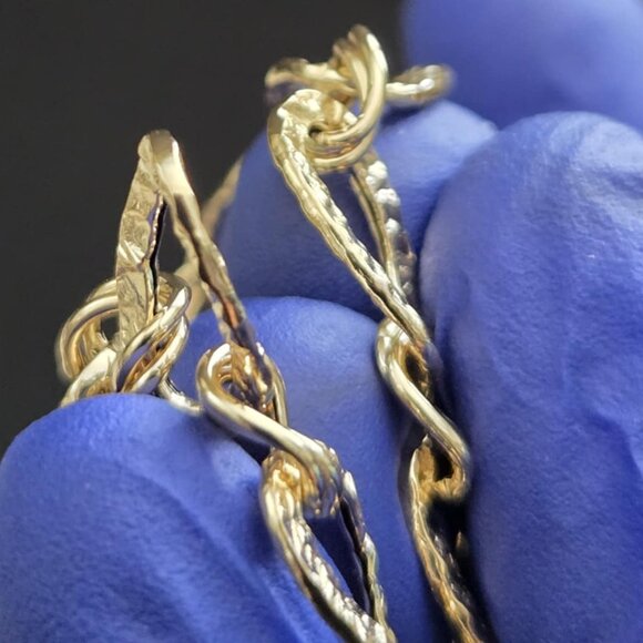 Chunky lightweight 18k gold bracelet - Picture 6 of 16